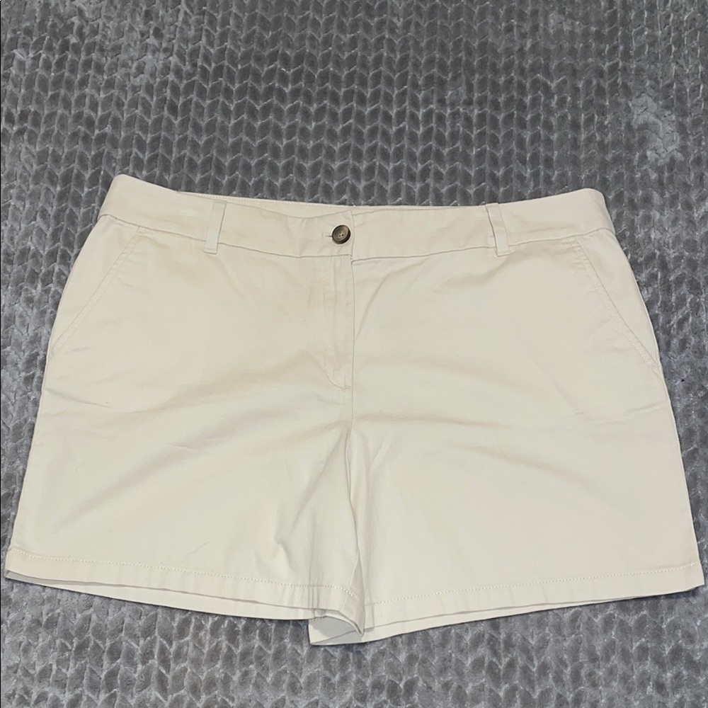 NWT LOFT 100% Cotton Shorts.  6” Inseam. Super Soft.  Tan.  Size 16.